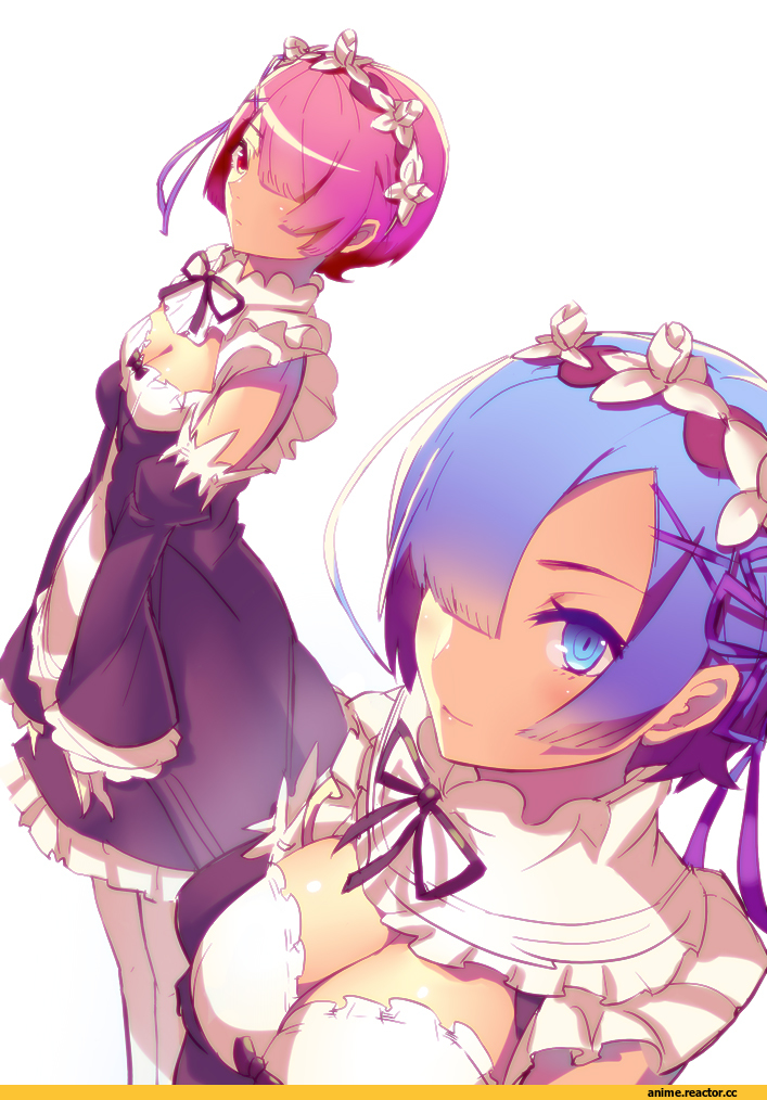 Re Zero Kara Hajimeru Isekai Seikatsu, Ram (Re Zero), Rem (re zero), rus3b22, Anime