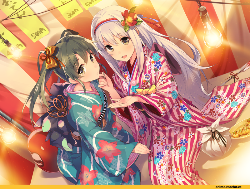 Zuikaku, Kantai Collection, Shoukaku, Yukata, Anime