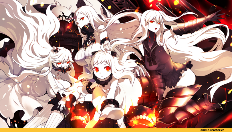 Northern Ocean Hime, Kantai Collection, Seaport Hime, Armored Aircraft Carrier Hime, Midway Hime, Anime