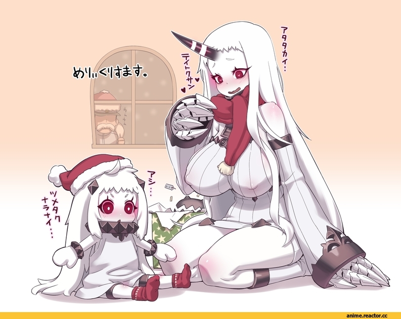 Kantai Collection, Northern Ocean Hime, Seaport Hime, Admiral (Kantai Collection), Anime Christmas, Anime