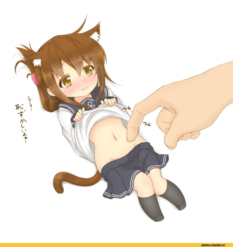 Kantai Collection, Ikazuchi, Inazuma (Kantai Collection), kyounami, neko, Animal Ears, Anime