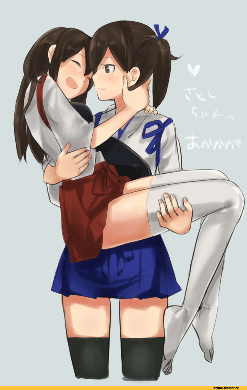 Kaga (Kantai Collection), Kantai Collection, Akagi (Kantai Collection), amefre, Anime Art, Anime