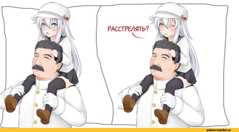 Сталин, Kantai Collection, расстрелять, Verniy, Anime