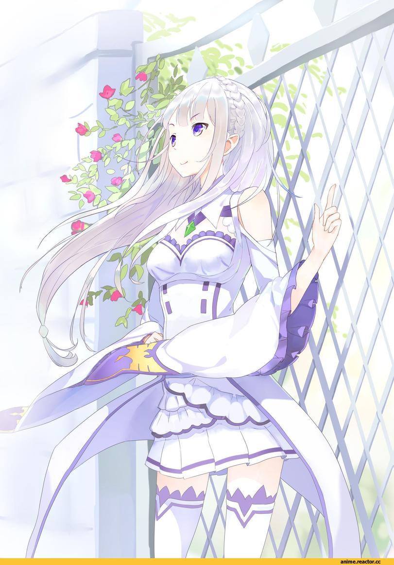 Emilia (re zero), Re Zero Kara Hajimeru Isekai Seikatsu, Anime Art, Anime