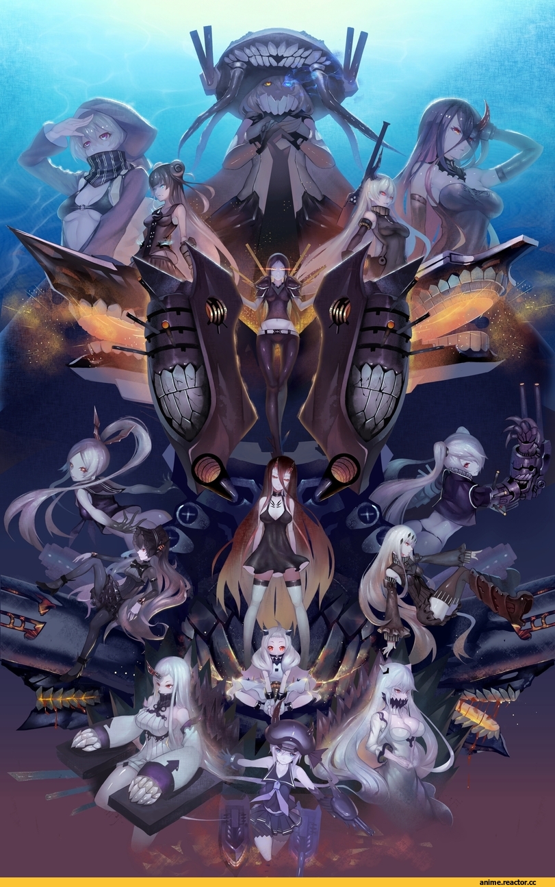 Aircraft Carrier Water Oni, battleship hime, Destroyer Hime, Isolated Island Oni, Midway Hime, Northern Ocean Hime, Re-class Battleship, Ru-class Battleship, Seaport Hime, Wo-Class Aircraft Carrier , Anime, Kantai Collection, weilaifyxinwang, Anchorage Oni, Armored Aircraft Carrier Hime, Light Cruiser Oni, Battleship Water Oni