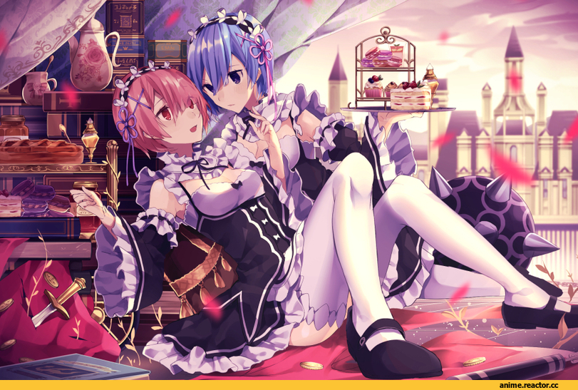 Re Zero Kara Hajimeru Isekai Seikatsu, Rem (re zero), Ram (Re Zero), yuxx yux, Anime