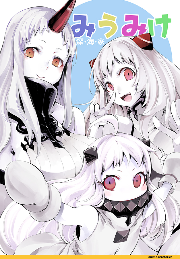 Seaport Hime, Kantai Collection, Airfield Hime, Northern Ocean Hime, Anime Art, atoshi, Anime