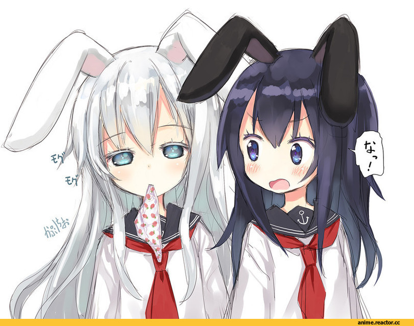 akatsuki (kantai collection), Kantai Collection, Hibiki (Kantai Collection), Animal Ears, Usagimimi, Anime