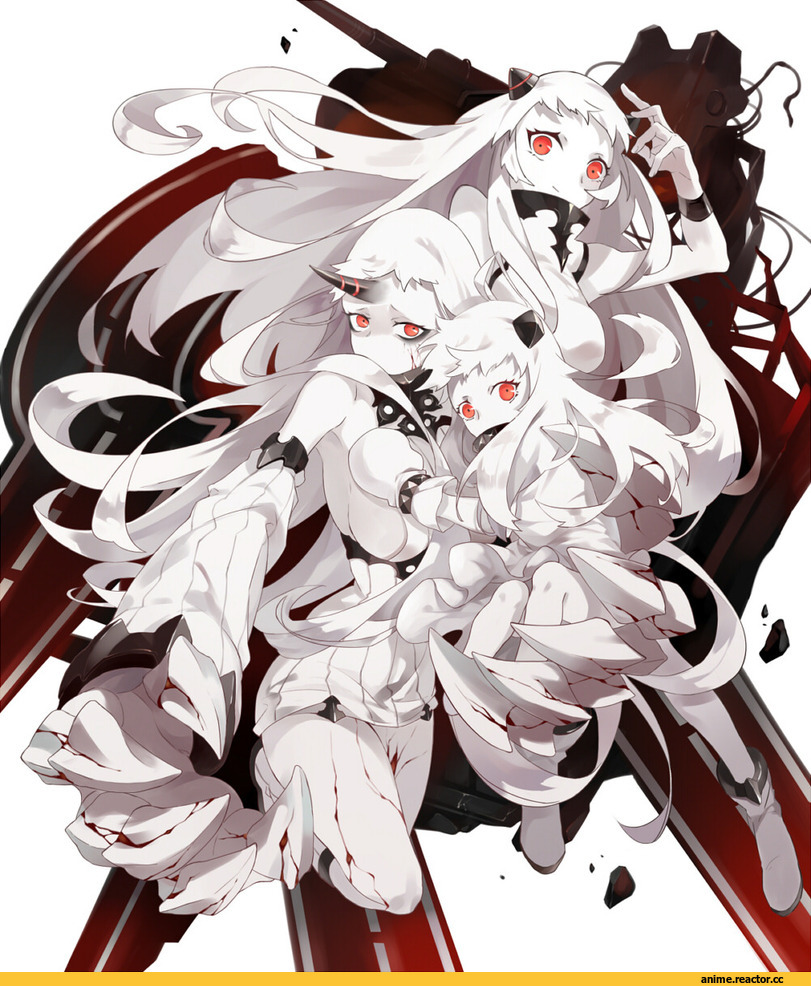 Northern Ocean Hime, Kantai Collection, Airfield Hime, Seaport Hime, Anime Art, roong, Anime