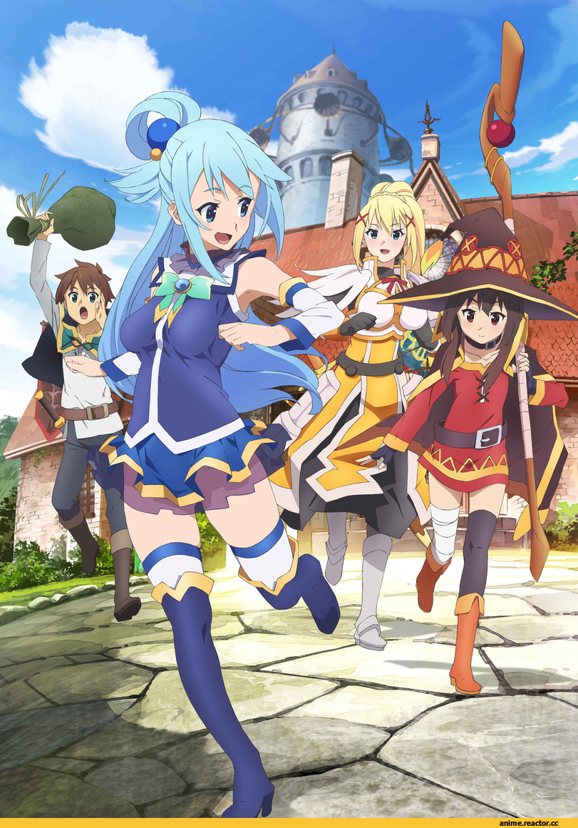 KonoSuba, Megumin, Aqua (KonoSuba), Satou Kazuma, Darkness (KonoSuba), Anime