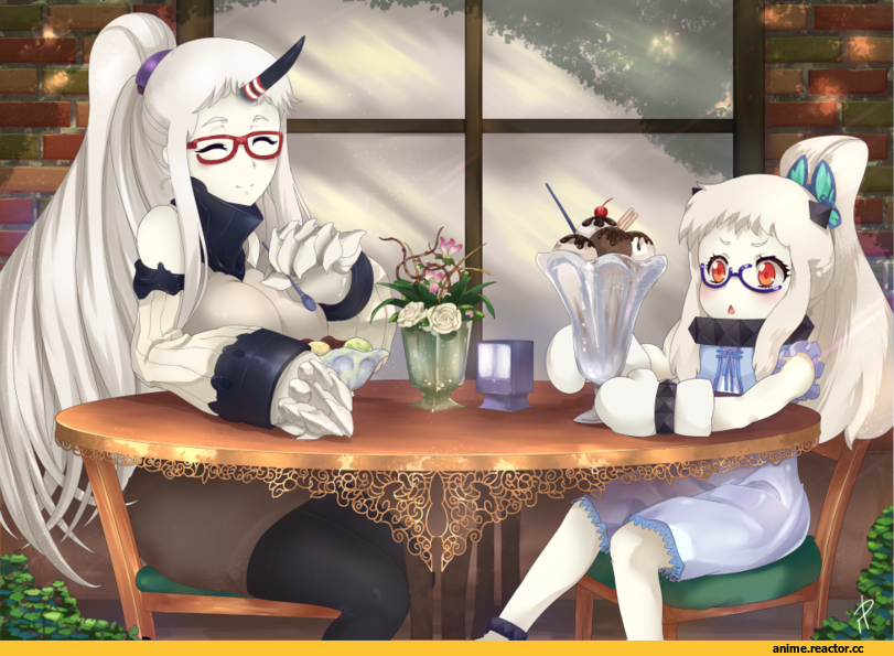 Northern Ocean Hime, Kantai Collection, Megane, Seaport Hime, Anime