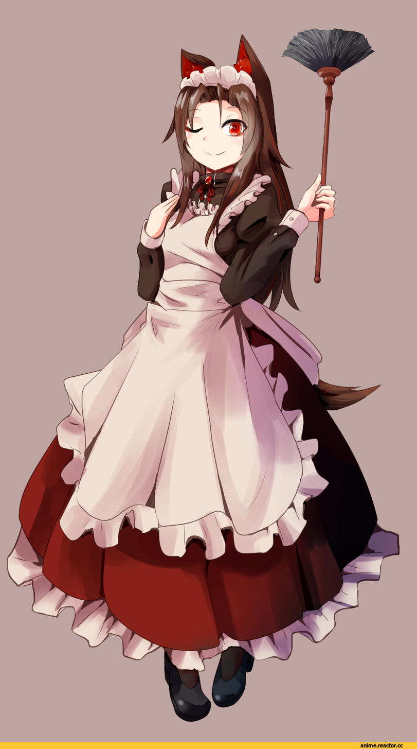 Touhou Project, Imaizumi Kagerou, nama shirasu, Inumimi, Animal Ears, Maid, Anime