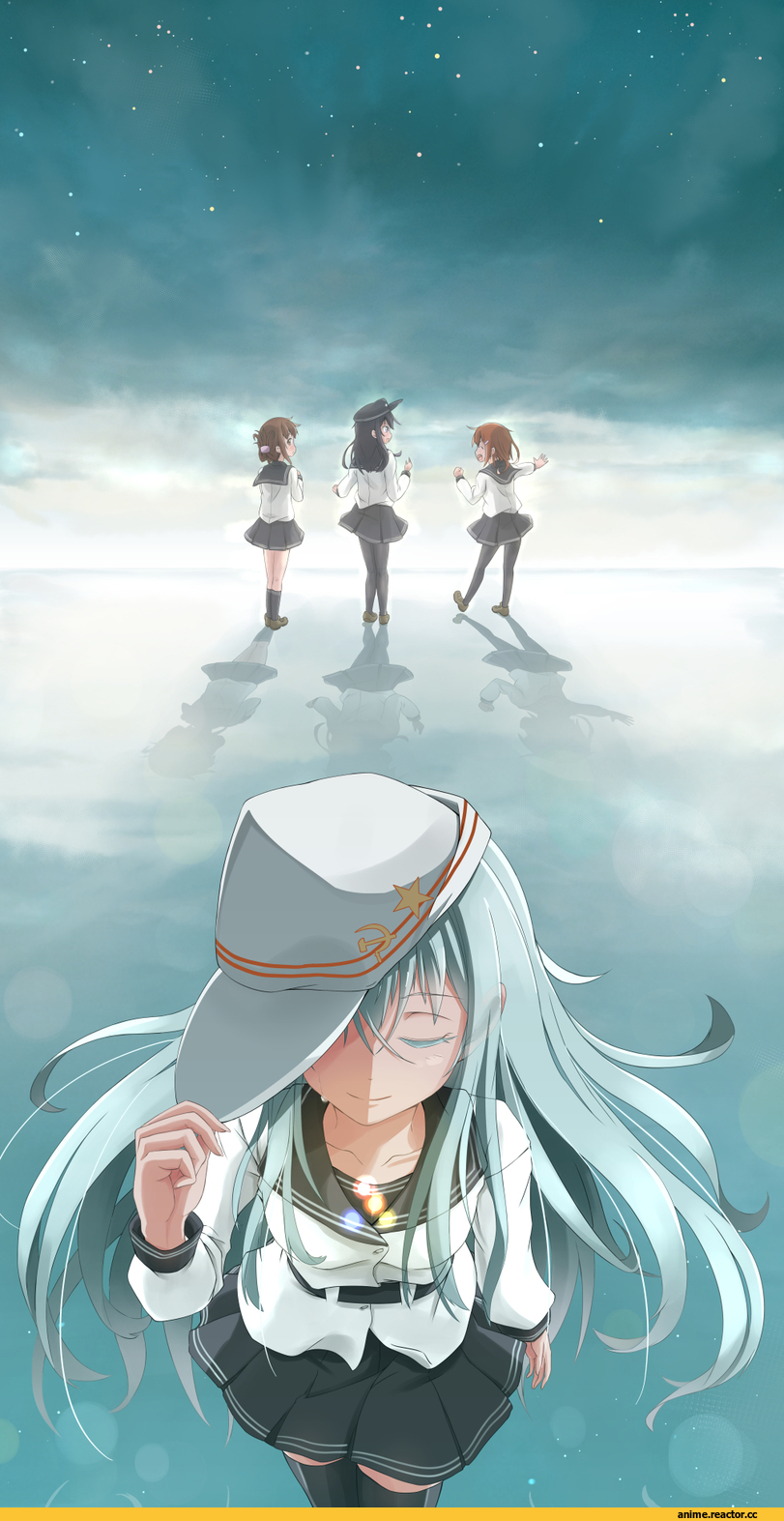 akatsuki (kantai collection), Kantai Collection, ikazuchi (kantai collection), Inazuma (Kantai Collection), verniy (kantai collection), Anime Art, panikuru yuuto, Anime