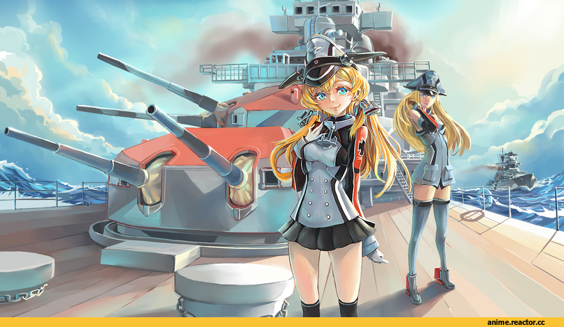 Prinz Eugen, Kantai Collection, Bismarck (Kantai Collection), Anime Art, sima naoteng, Anime