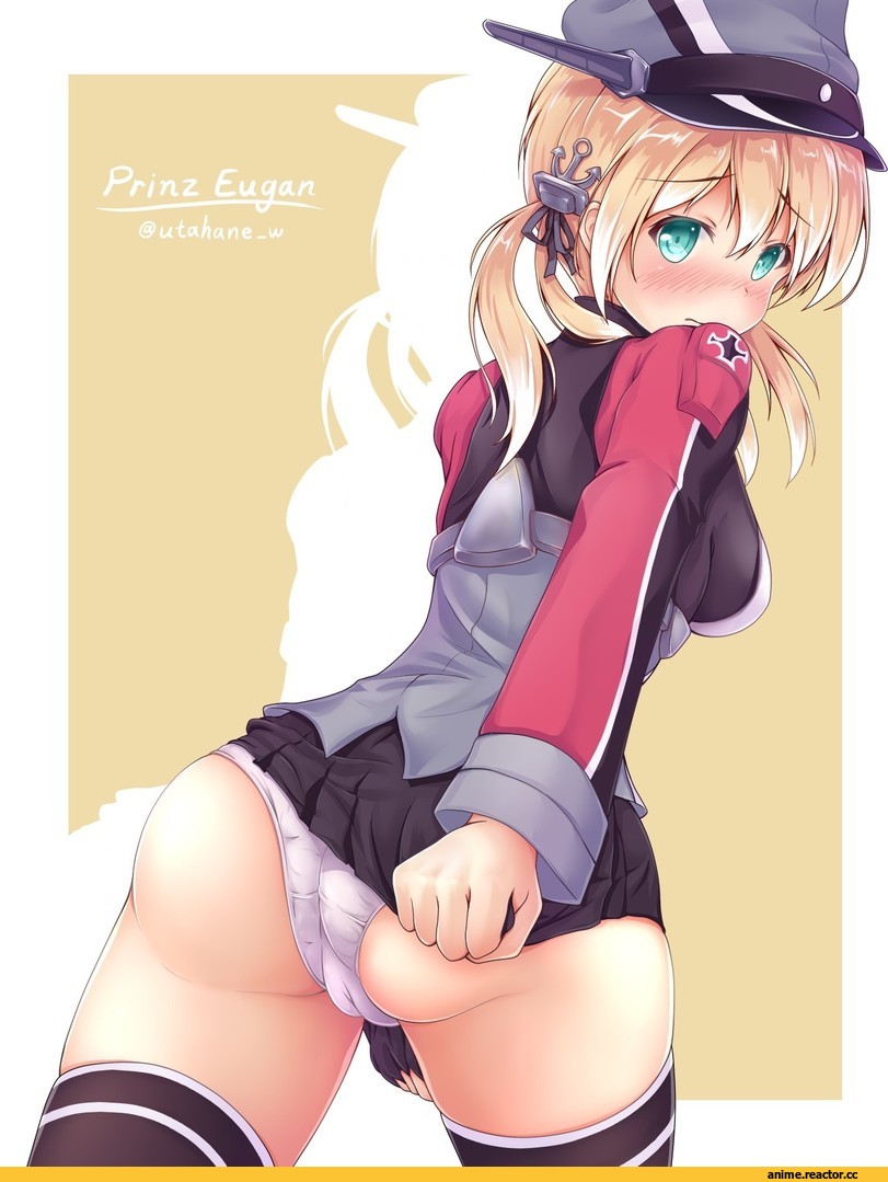 Anime Ero Ass, Anime Ero, Anime Ero Pantsu, Prinz Eugen (Kantai Collection), Kantai Collection, Аниме арт, utahane w, Anime