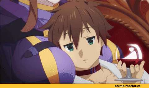 KonoSuba, anime gif, Satou Kazuma, Aqua (KonoSuba), Darkness (KonoSuba), Anime