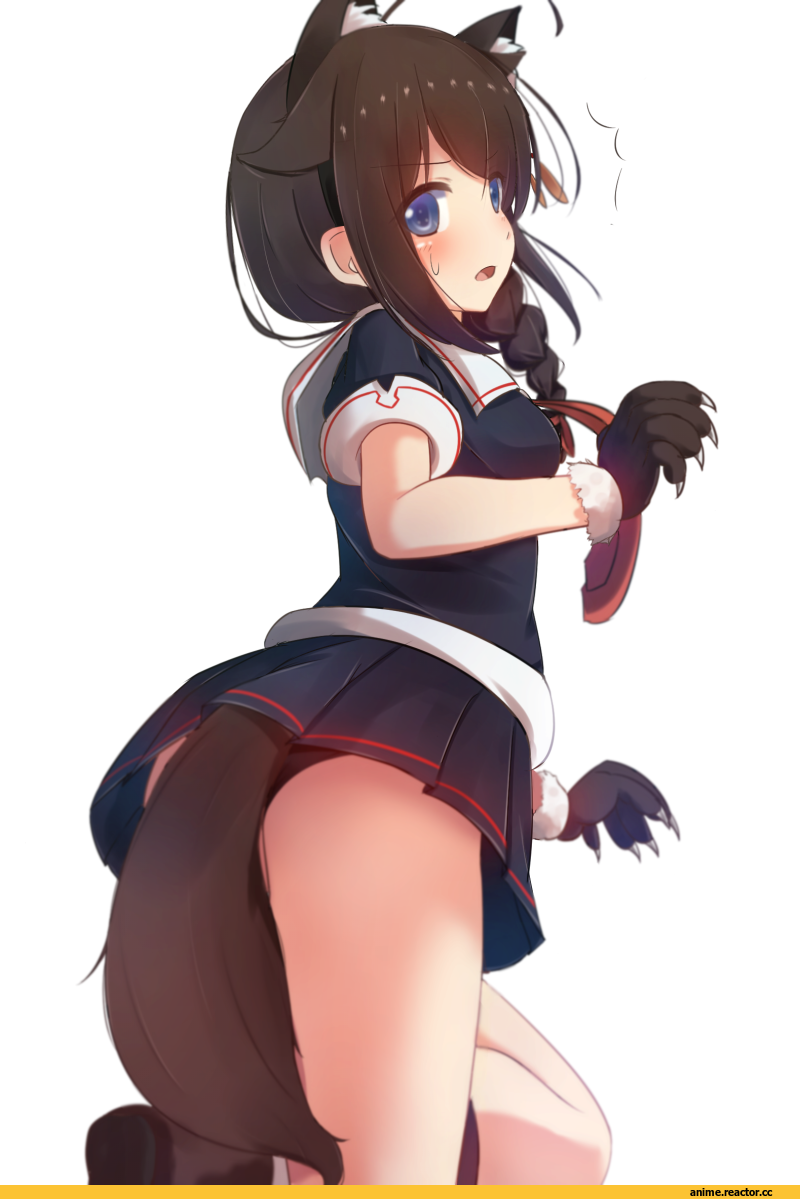 Inumimi, Animal Ears, Shigure (Kantai Collection), Kantai Collection, cuon (kuon), Anime Art, Anime