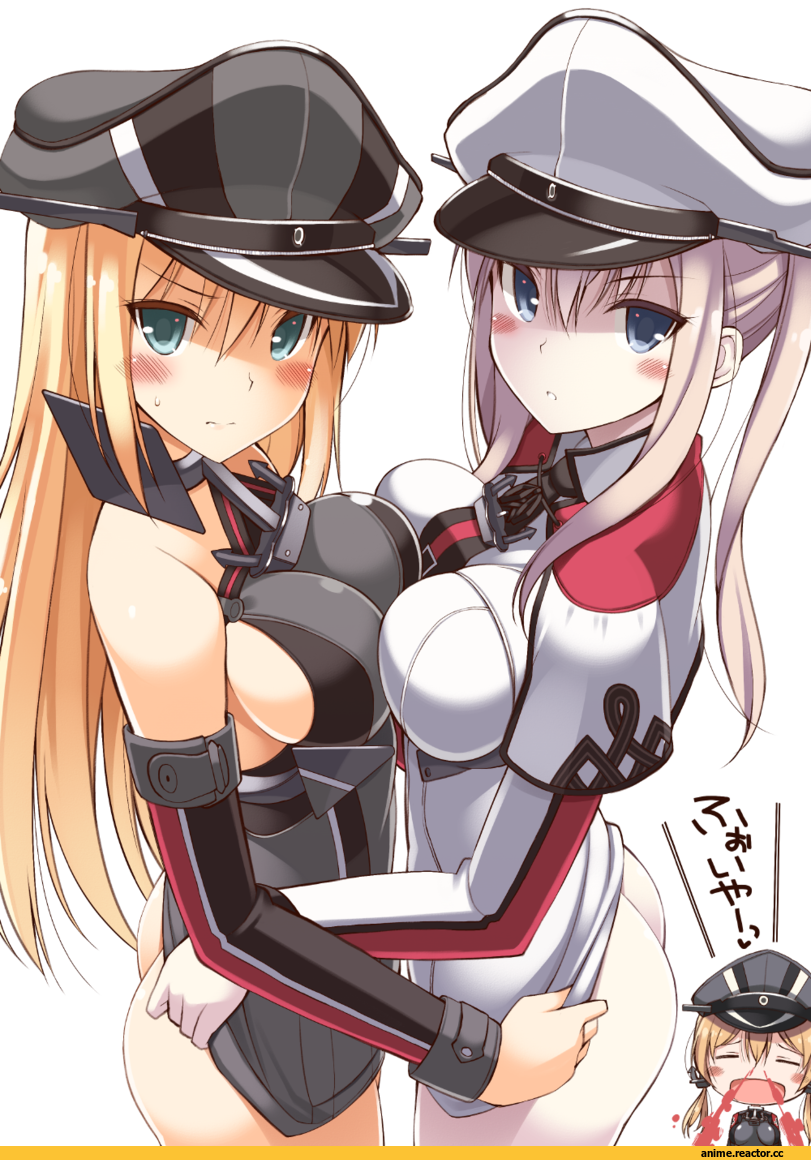 Anime Ero, Oota Yuuichi, Anime Art, Bismarck (Kantai Collection), Kantai Collection, graf zeppelin (kantai collection), Prinz Eugen (Kantai Collection), Anime Ero Ass, Anime