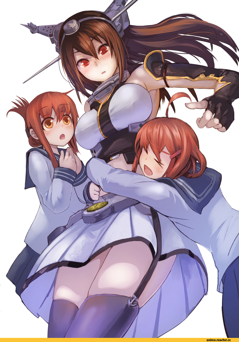 Inazuma (Kantai Collection), Kantai Collection, Ikazuchi, Nagato (Kantai Collection), Koruse, Anime Art, Anime