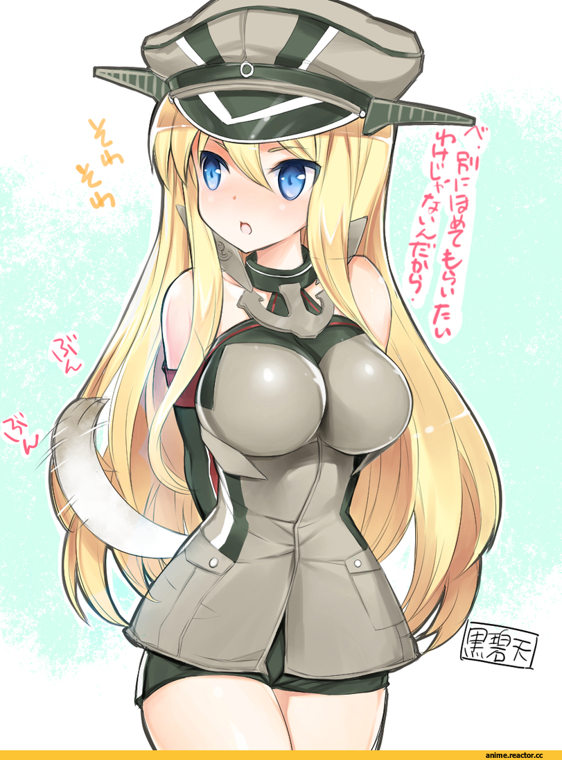 Kantai Collection, Bismarck (Kantai Collection), Anime Art, Animal Ears, Anime