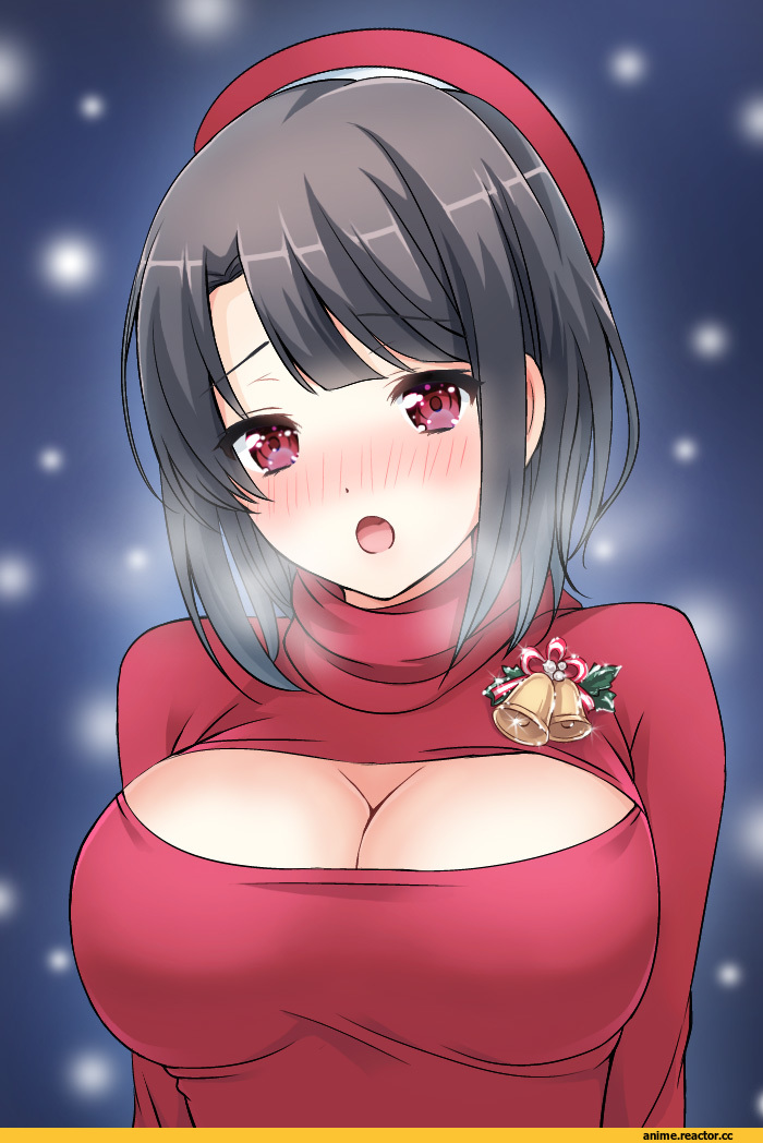 nanairo fuuka, Takao (Kantai Collection), Kantai Collection, Open-Chest Sweater, Anime