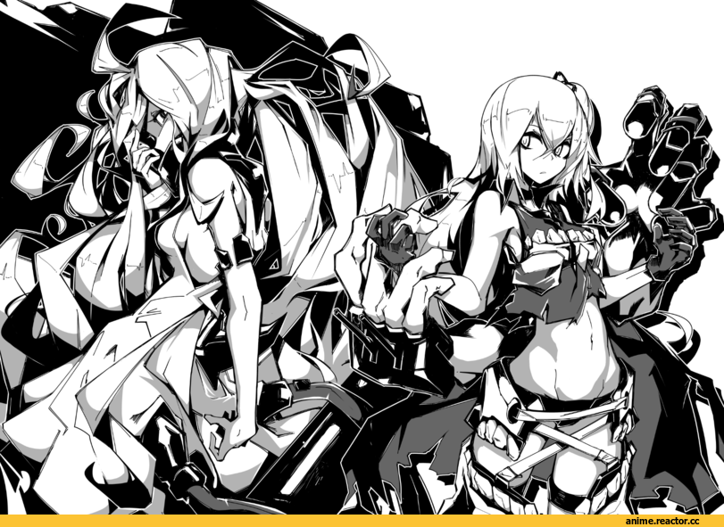 deel (rkeg), Submarine Hime, Kantai Collection, Destroyer Water Oni, Monochrome (Anime), Anime Art, Midway Hime, Anime