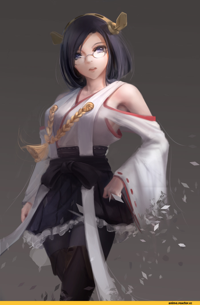 Kirishima (Kantai Collection), Kantai Collection, Anime Art, Megane, Yueyue, Anime