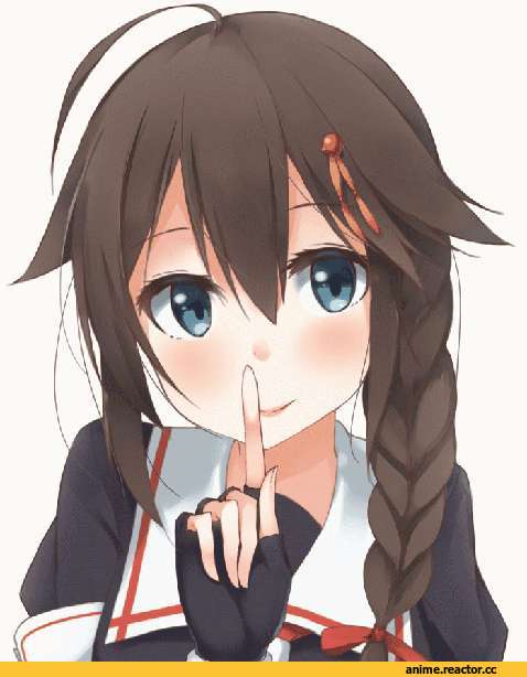 Shigure (Kantai Collection), Kantai Collection, okomeito, Anime Гифки, Anime