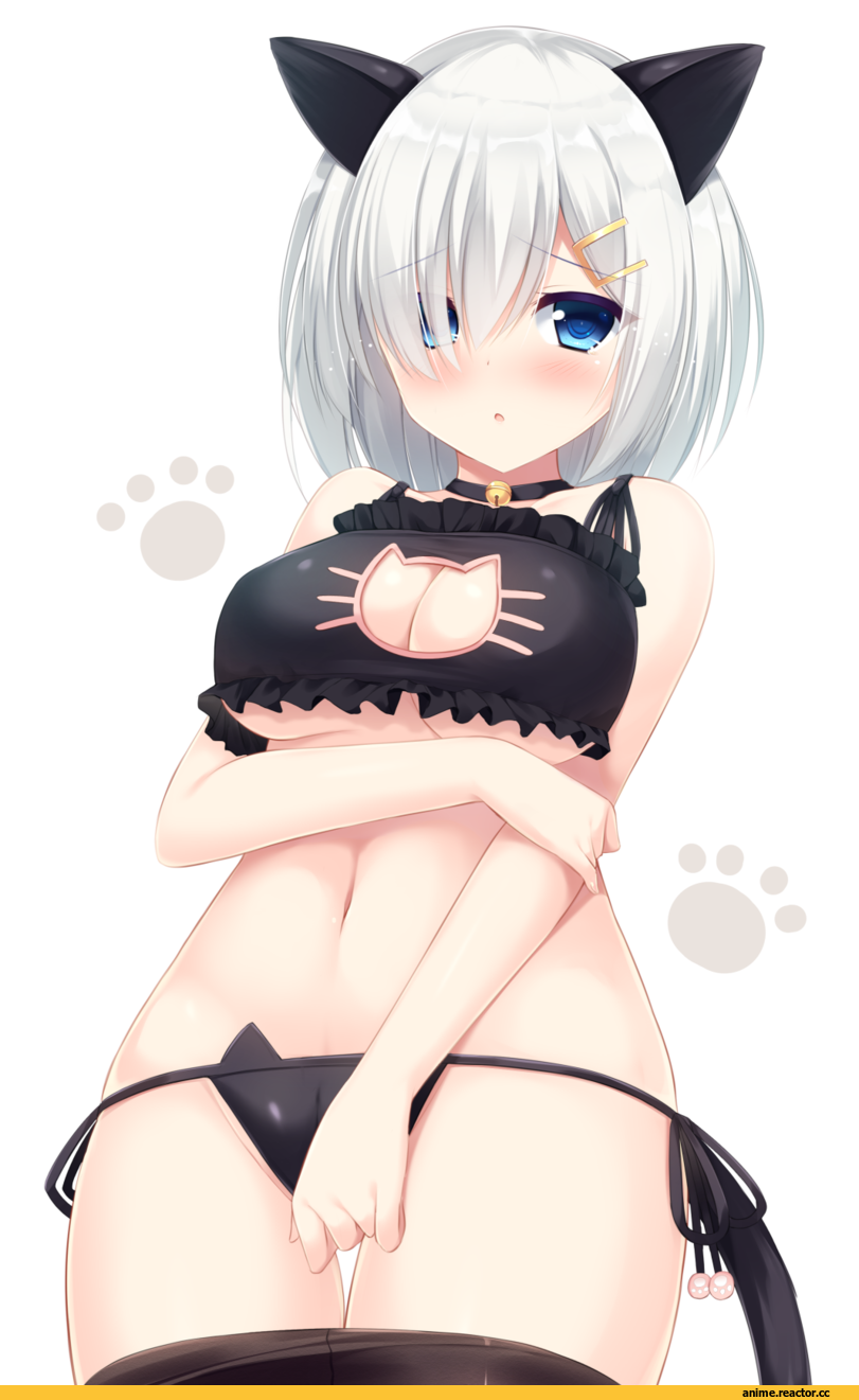 tomoo (tomo), hamakaze, Kantai Collection, nekomimi, Animal Ears, Cat Keyhole Bra, Anime Ero Swim, Anime Ero, Anime