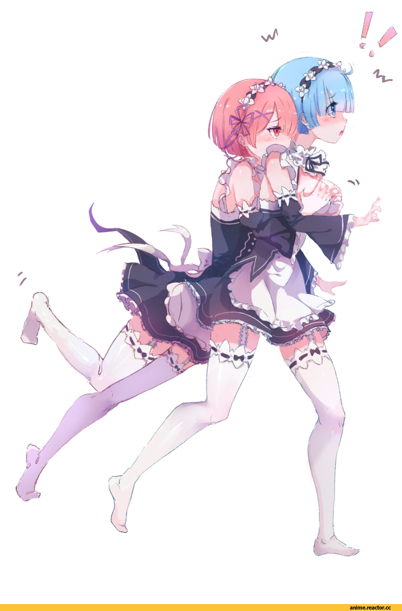 Re Zero Kara Hajimeru Isekai Seikatsu, Rem (re zero), Ram (Re Zero), Maid, Anime