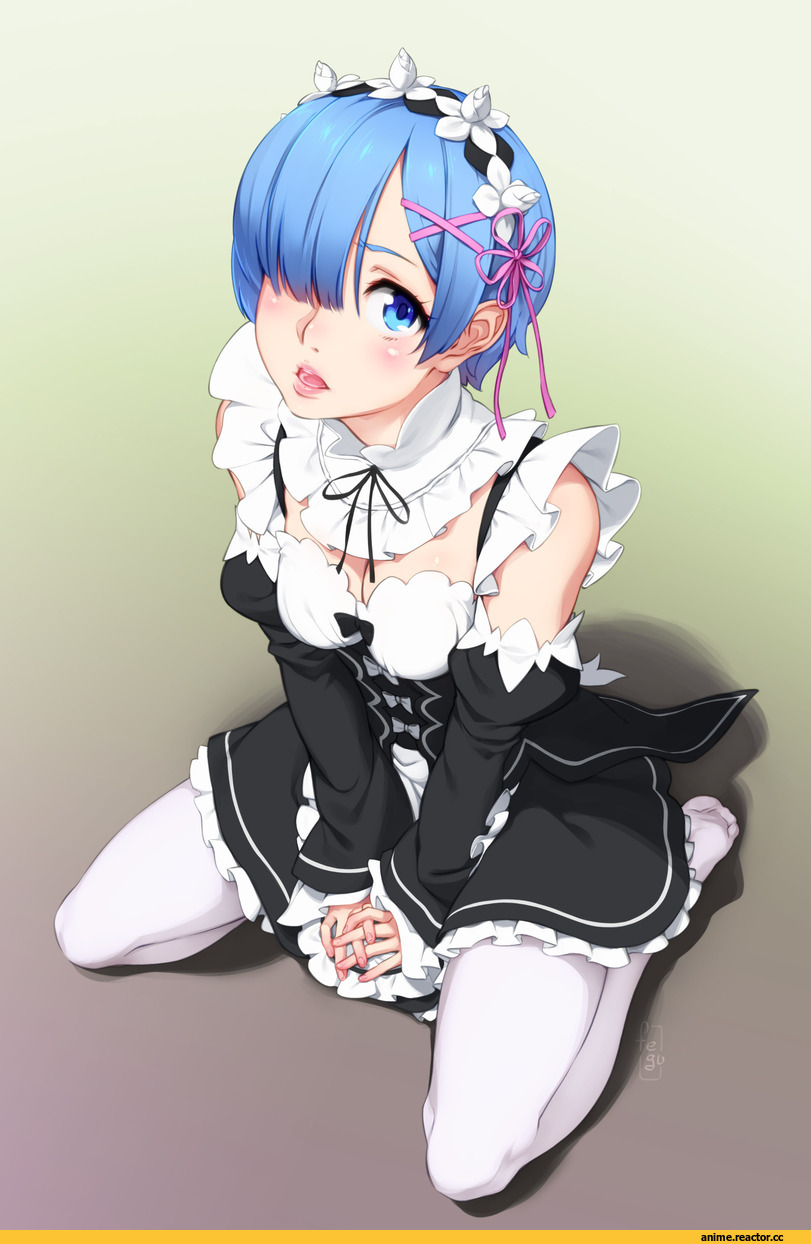 mugis-pie, artist, Rem (re zero), Re Zero Kara Hajimeru Isekai Seikatsu, Anime Art, Кликабельно, Anime