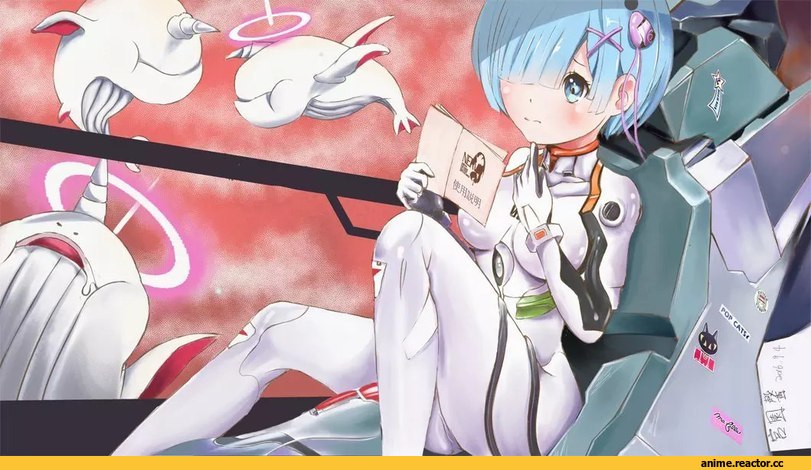 Re Zero Kara Hajimeru Isekai Seikatsu, Neon Genesis Evangelion, crossover, Rem (re zero), Anime