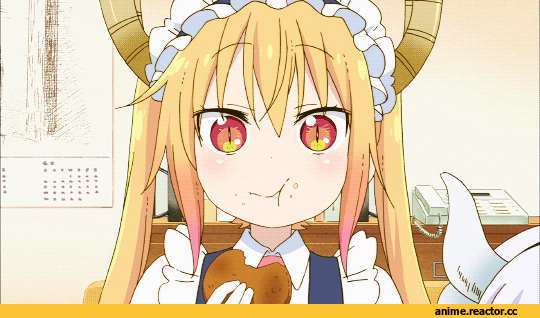 Tooru (MaiDragon), Kobayashi-san Chi no Maid Dragon, Dragon Girl (Anime), Monster Girl (Anime), Maid, anime gifs, Anime