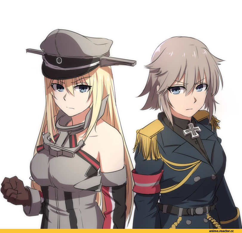 Warship Girls R, Bismarck (Kantai Collection), Kantai Collection, Bismarck (Warship Girls R), lulu heika, crossover, Anime