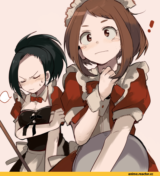 Uraraka Ochako, Boku no Hero Academia, Yaoyorozu Momo, Maid, Anime