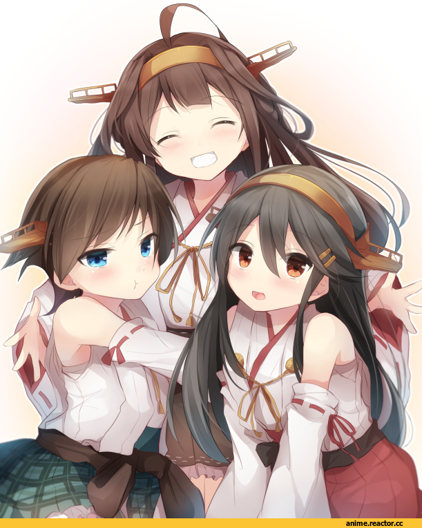 hiiragi souren, Kongou (Kantai Collection), Kantai Collection, Haruna (Kantai Collection), Hiei, Yura (Kantai Collection), Anime