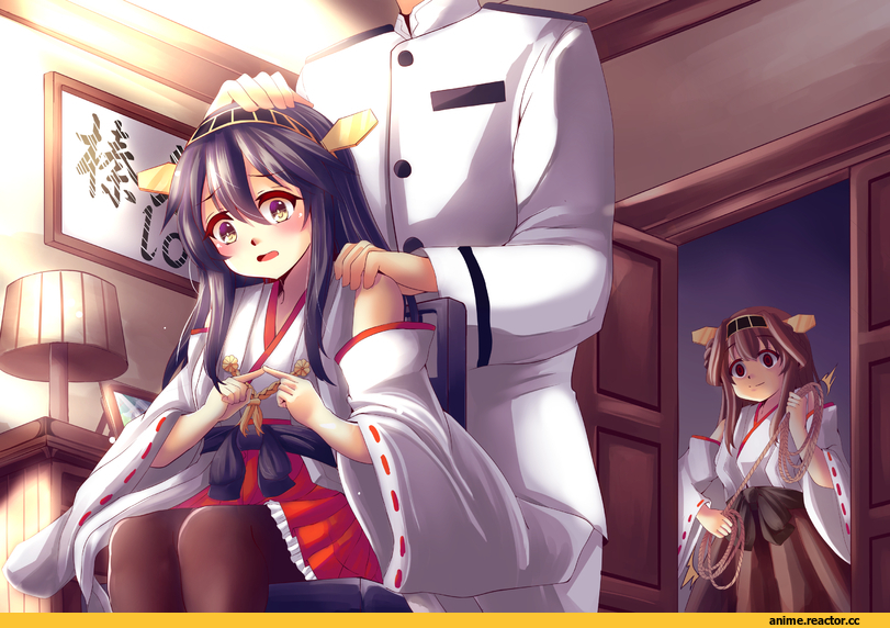 Kongou (Kantai Collection), Kantai Collection, Haruna (Kantai Collection), Admiral (Kantai Collection), Anime