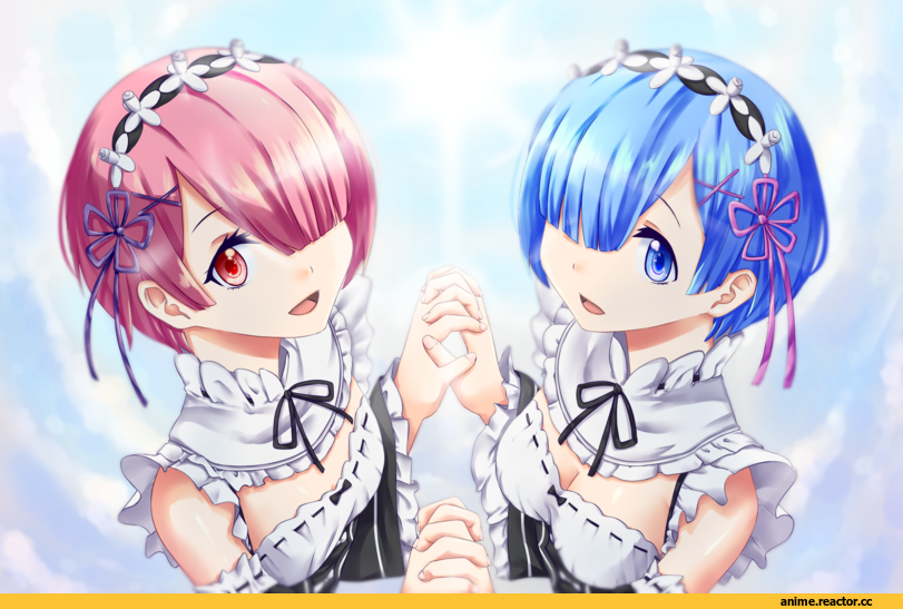 Re Zero Kara Hajimeru Isekai Seikatsu, Rem (re zero), Ram (Re Zero), rixch, Anime