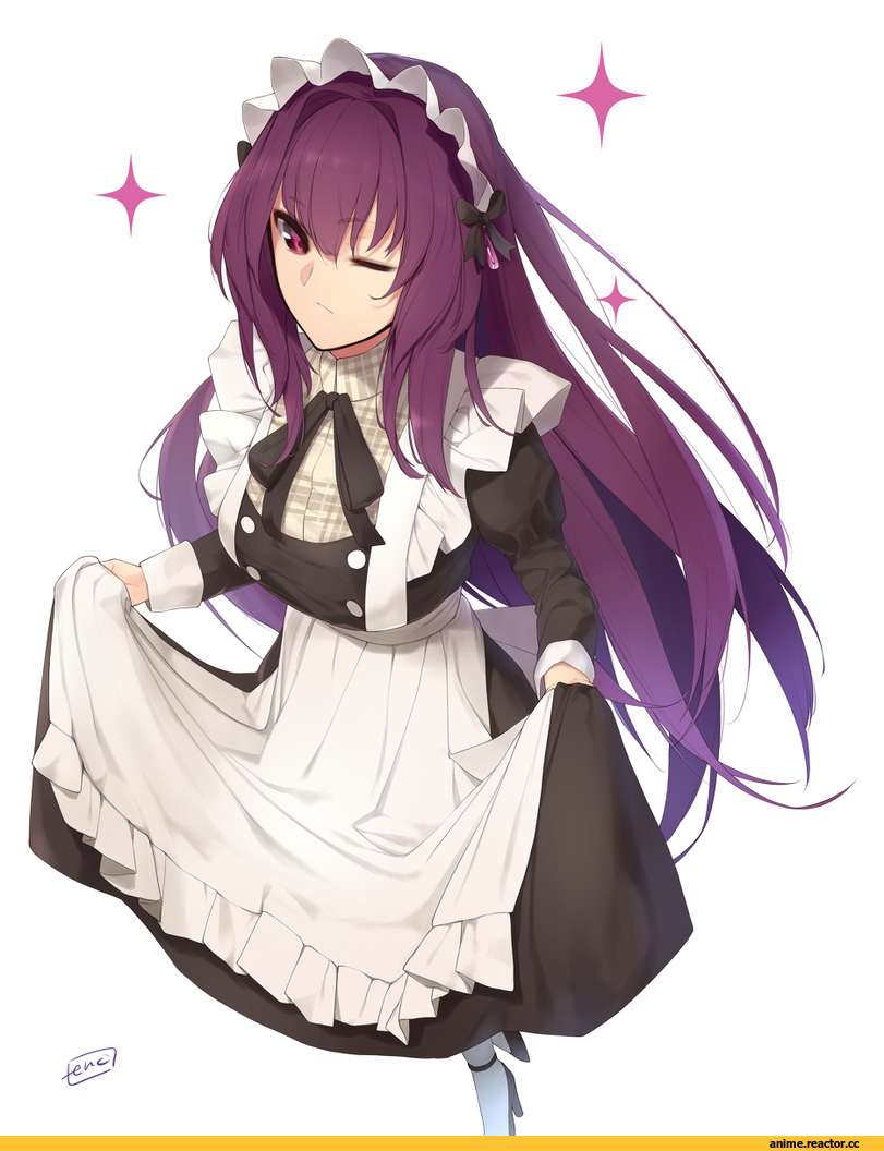 Enosan, Anime Art, artist, Fate/Grand Order, Fate (series), Scathach (Fate/grand order), Maid, Anime