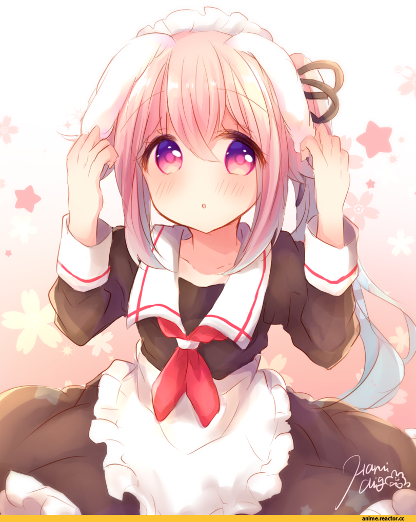 Harusame (Kantai Collection), Kantai Collection, Maid, Usagimimi, Animal Ears, Anime Art, Anime