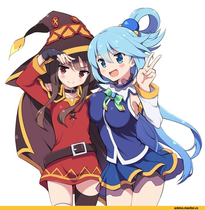 Megumin, KonoSuba, Aqua (KonoSuba), Anime Art, Anime