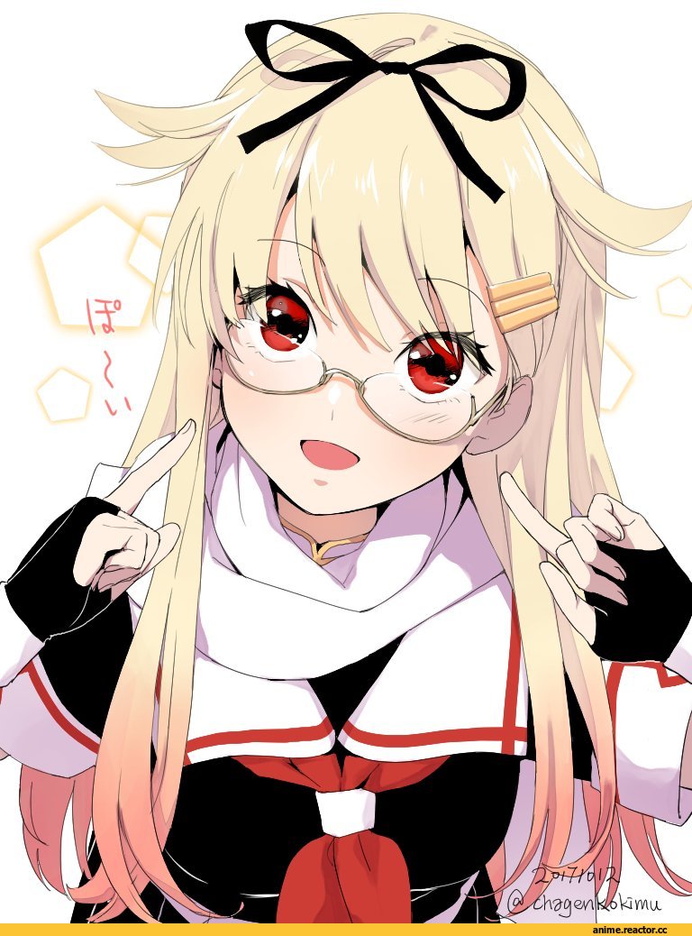 Kantai Collection, Yuudachi, chagen kokimu, Megane, Anime