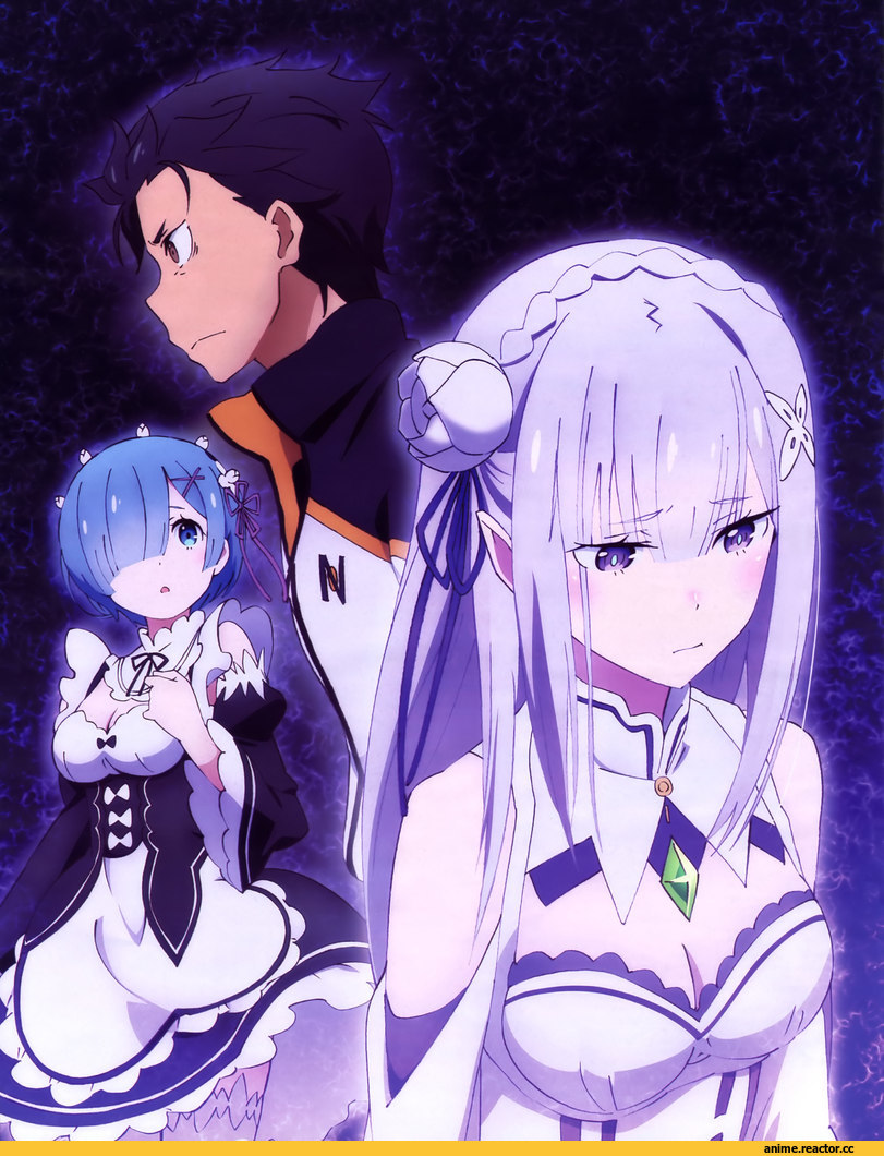 Rem (re zero), Re Zero Kara Hajimeru Isekai Seikatsu, Natsuki Subaru, Emilia (re zero), Anime