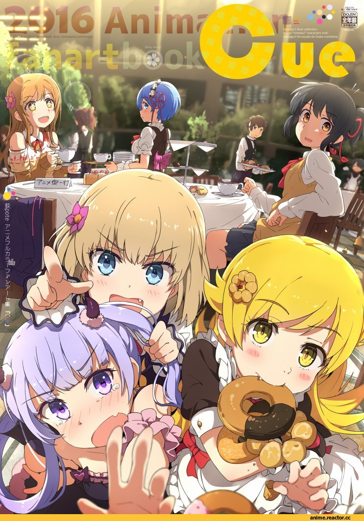 New game!, Katyusha, miyamizu mitsuha, Oshino Shinobu, Rem (re zero), suzukaze aoba, tachibana taki, Ogipote, Anime Art, crossover, Anime, Girls und Panzer, Kimi No Na Wa, Monogatari (Series), Re Zero Kara Hajimeru Isekai Seikatsu