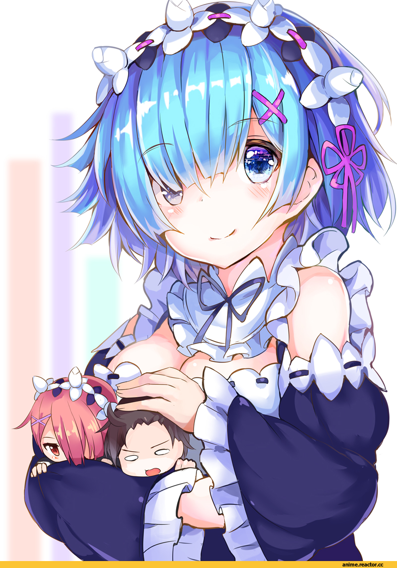 Re Zero Kara Hajimeru Isekai Seikatsu, Rem (re zero), Ram (Re Zero), Natsuki Subaru, umagenzin, Anime