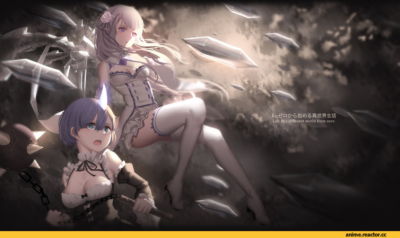 HK (hk), Anime Art, Emilia (re zero), Re Zero Kara Hajimeru Isekai Seikatsu, Rem (re zero), Anime