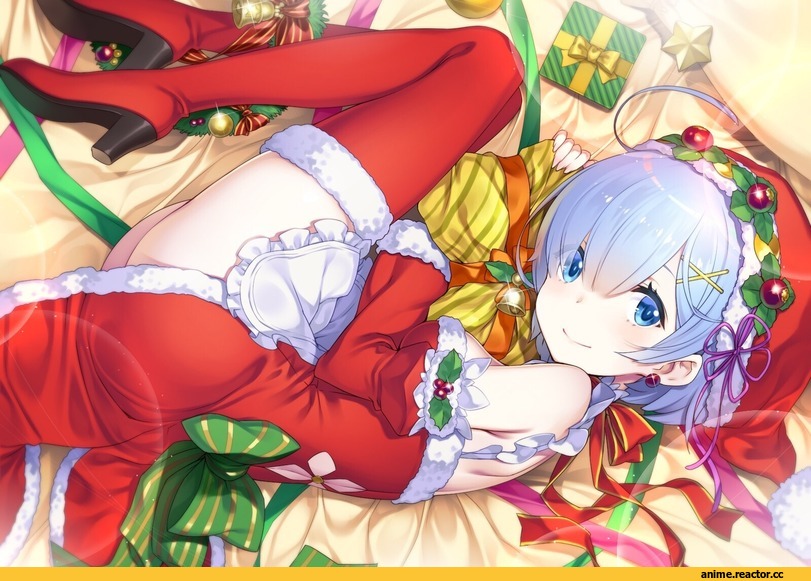 Rem (re zero), Re Zero Kara Hajimeru Isekai Seikatsu, lasa (lasa1116), Anime Christmas, Anime