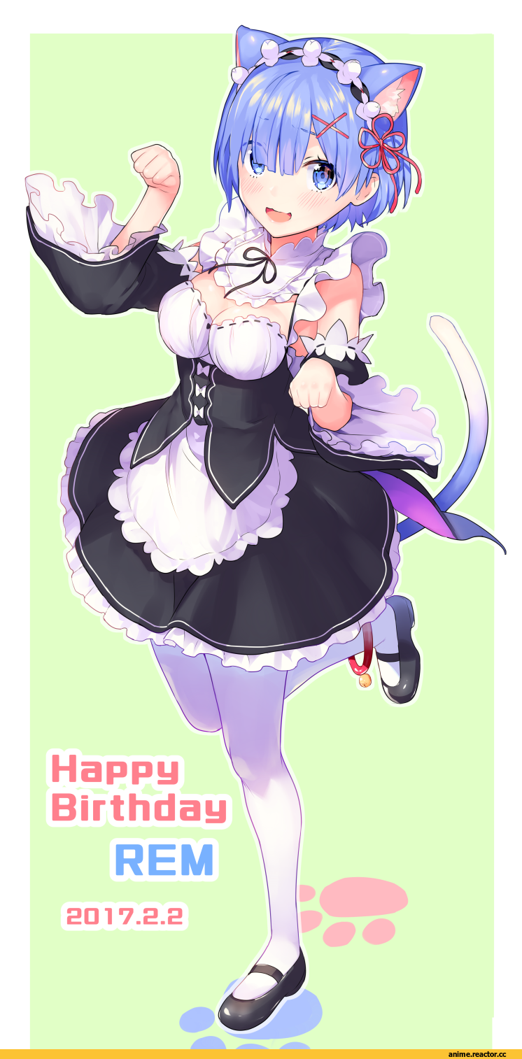 Re Zero Kara Hajimeru Isekai Seikatsu, Rem (re zero), Animal Ears, nekomimi, Nanotaro, Anime