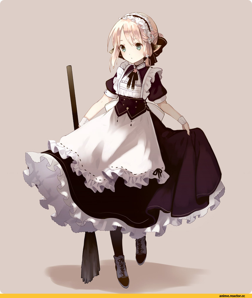 Anime Art, yuzuyomogi, Maid, Anime