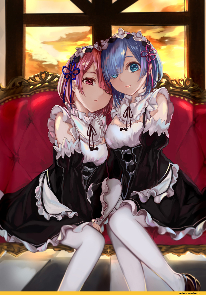 Re Zero Kara Hajimeru Isekai Seikatsu, Rem (re zero), Ram (Re Zero), kyanoko (rakalirica), Anime